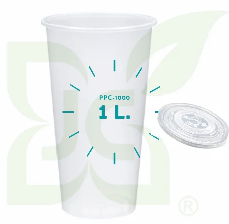 JC - Buy Direct 1L Plastic Bubble Tea Cups with lids and sealing film