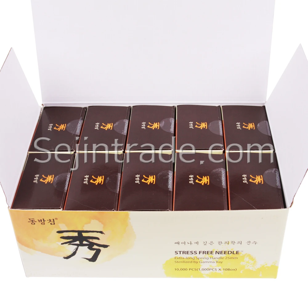 Dong Bang Acupuncture NEEDLE Pouch Package Acupuncture 25mm Handle Needles Special, Stainless Steel DB108A (1,000 PCS/BOX)