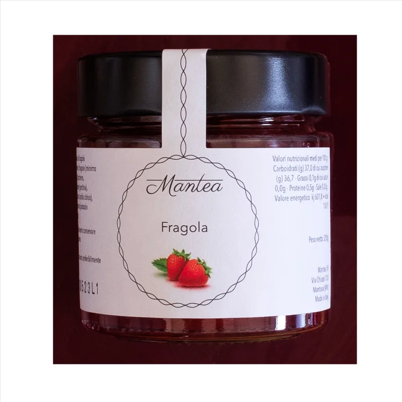 Top quality Italian strawberries jam 60 % MANTEA 250 gr ready to ship