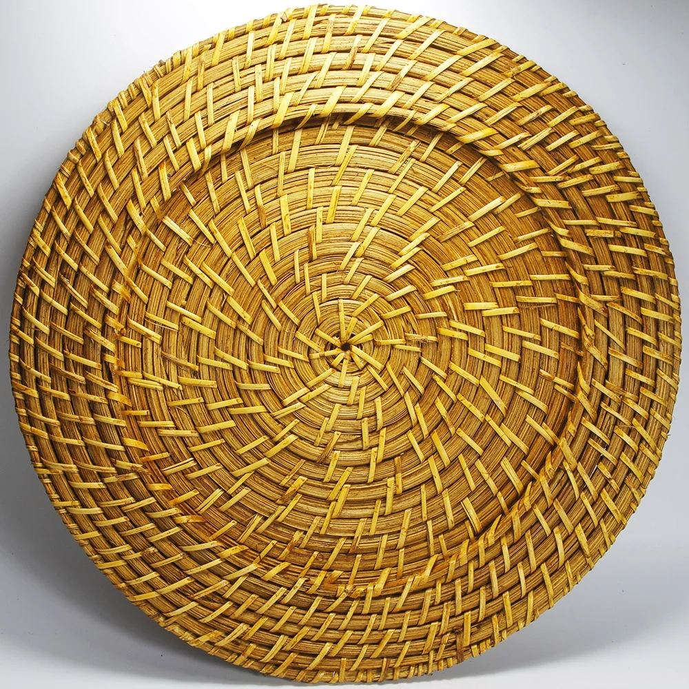 Ready To Ship Waterproof Washable Rattan Plate Chargers Chargers For Dinner Plates Made In Vietnam