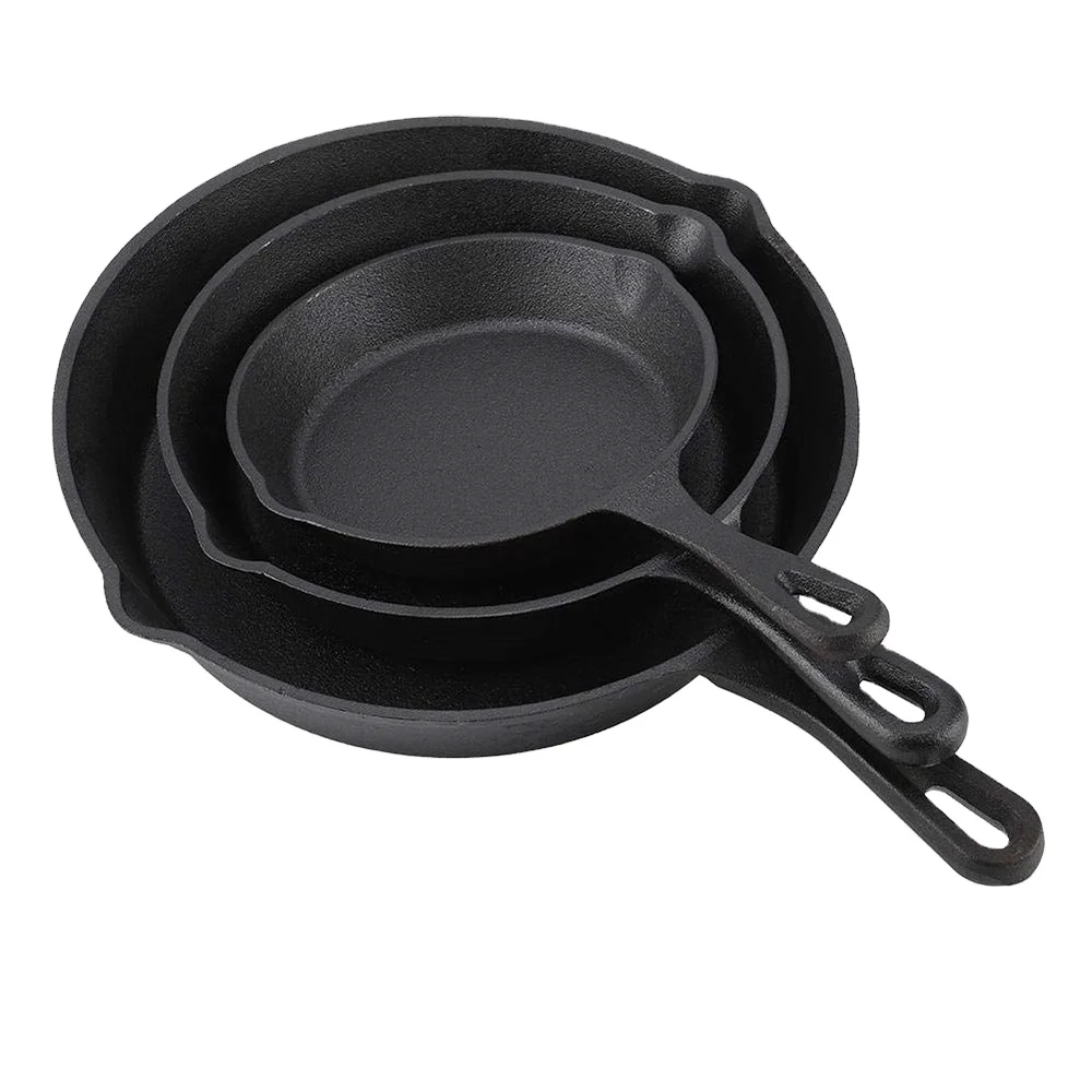 Preseasoned Nonstick Egg Steak Cast Iron Skillet 4/6/8/10/12 inch Cast Iron Skillet Grill Pan
