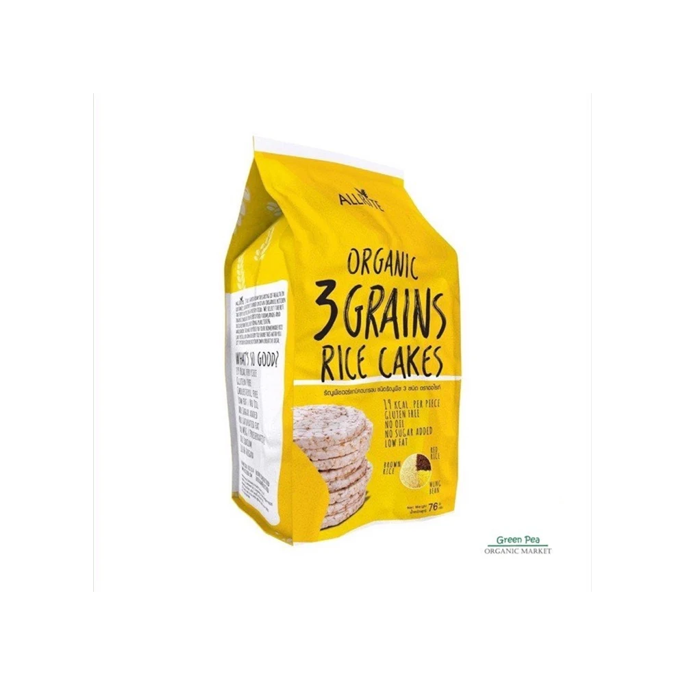 Allrite USDA органические хрустящие хлопья с 3 зернами 76 г [Желтый] без глютена из Таиланда