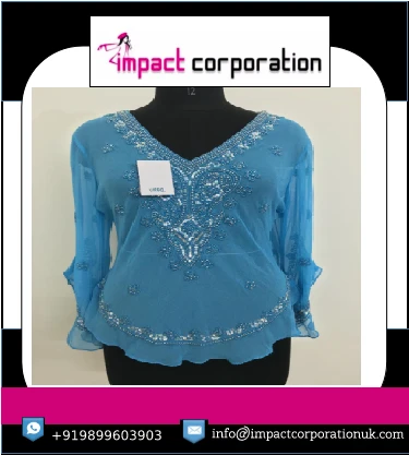 High Quality 2022 Women Autumn Winter Beading Sequined Pattern Long Sleeve Knitted Pullover Tops Hand Embroidery Work long top