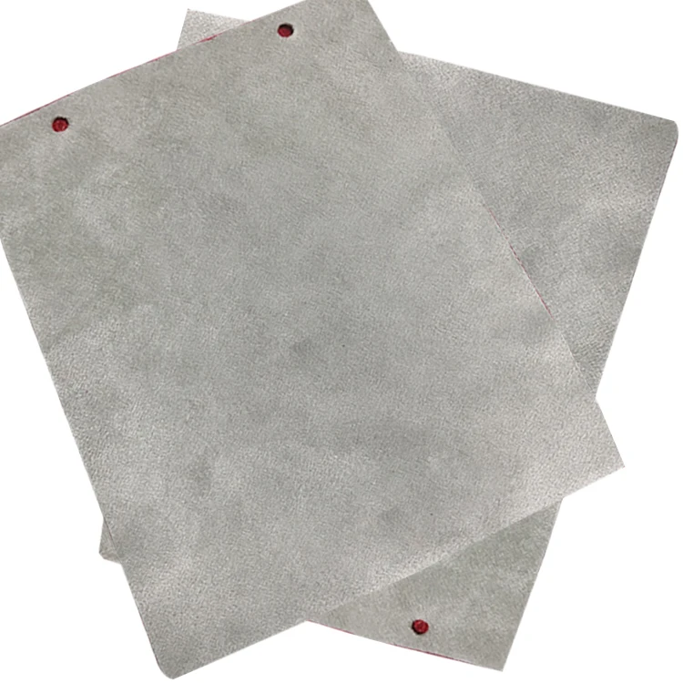 Artificial nubuck leather 1.5m width and 0.7mm thicknees grey color for furniture
