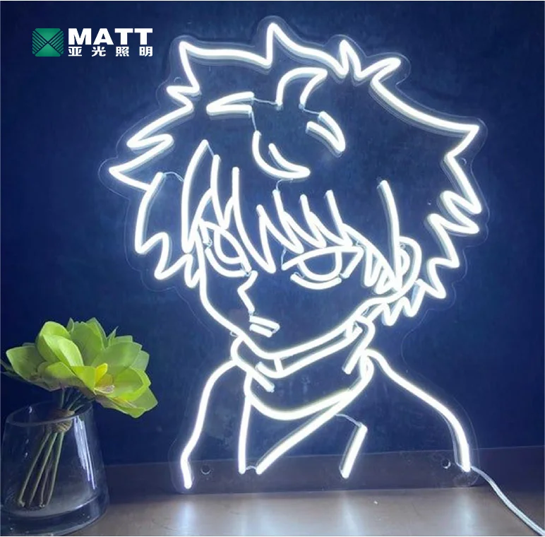 Matt factory wholesale Neon Sign One Anime Cocktail Custom Neon Light Acrylic Sign Home Decor Neon Lamp Light for Kids