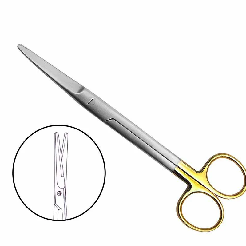 Хирургические инструменты Blunt Sharp золотистого и серебристого цвета, операционные хирургические ножницы Mayo из нержавеющей стали