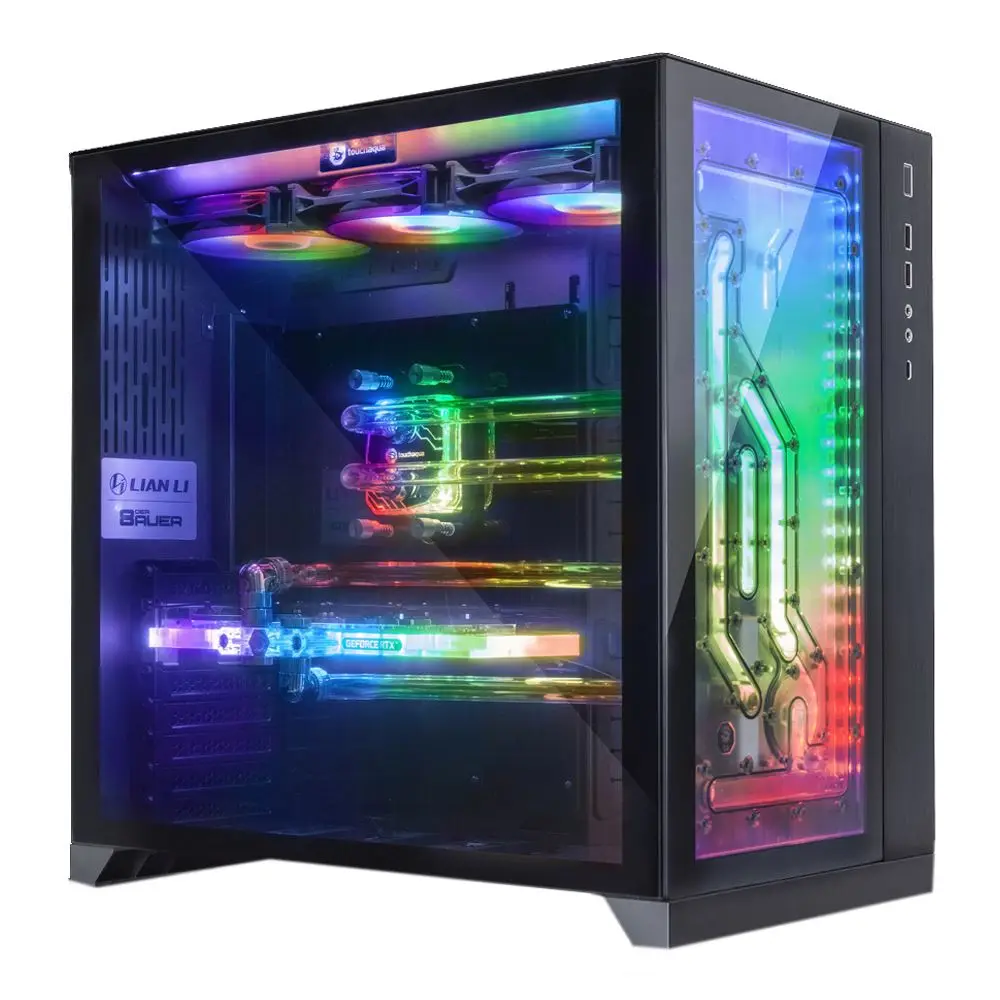 Лучший Идеальный Bitspower T-itans X 1,2 AMD PC-011D дизельный двигатель с водяным охлаждением для рабочего стола