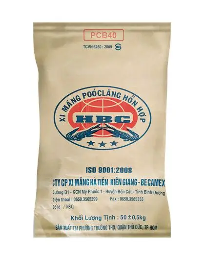 
Moisture proof Kraft paper Laminated PP Woven Bag polypropylene factory price custom printing for cement, charcoal, feed, flour 