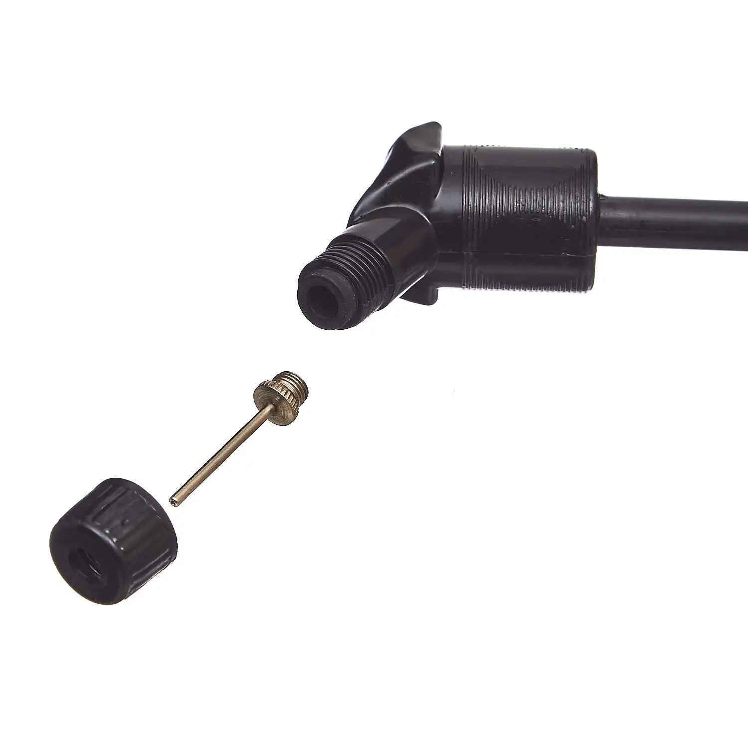 Воздушный насос двойного действия для футбола мяча (черный цвет) волейбола/футбола/баскетбола черный с иглой