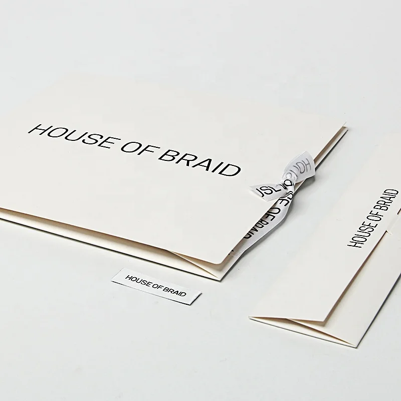 New Arrival Unique Paper Scarf Packaging Envelope string tie with ribbon