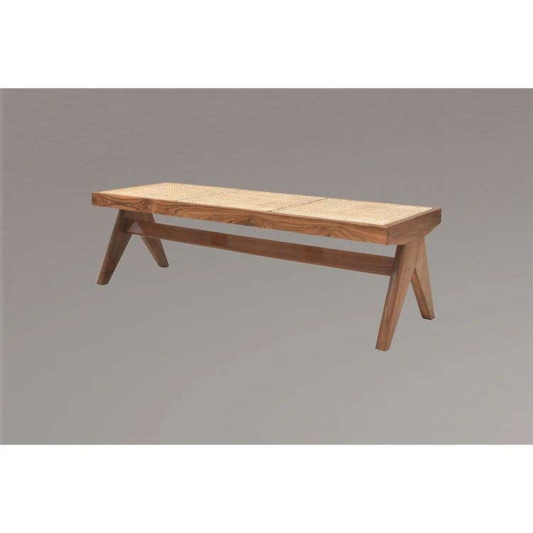 Hot Sale on 2022 New Design Modern Living Room Pierre Jeanneret Wooden Bench Lounge Furniture