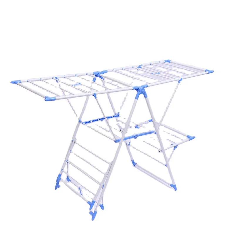 Double Folding Drying Rack Clothes Hanger Organizer Plastic Travel OEM Welcomed