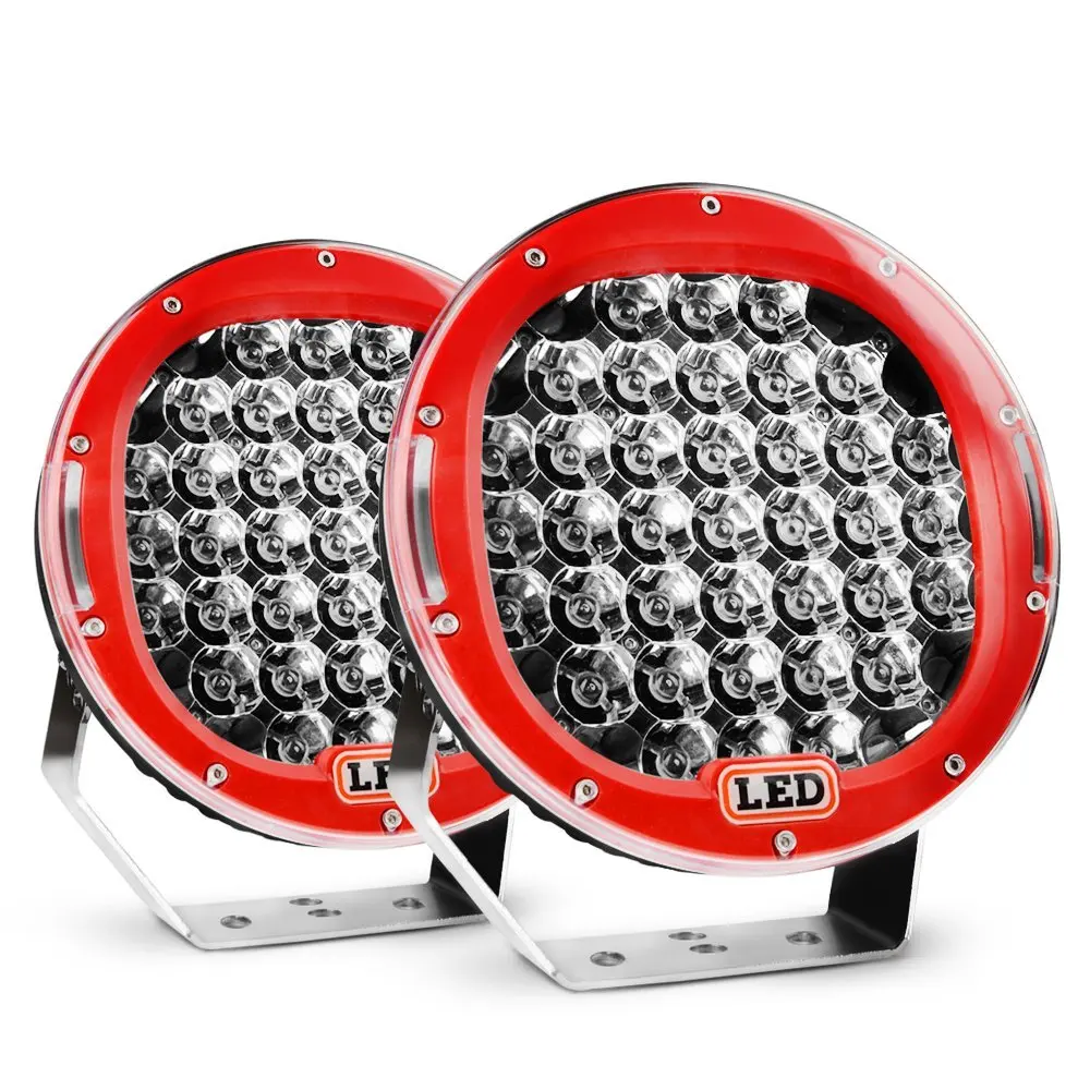 Factory manufacturer led semi truck lights 185w e-mark led driving lights round car accessories for 4x4
