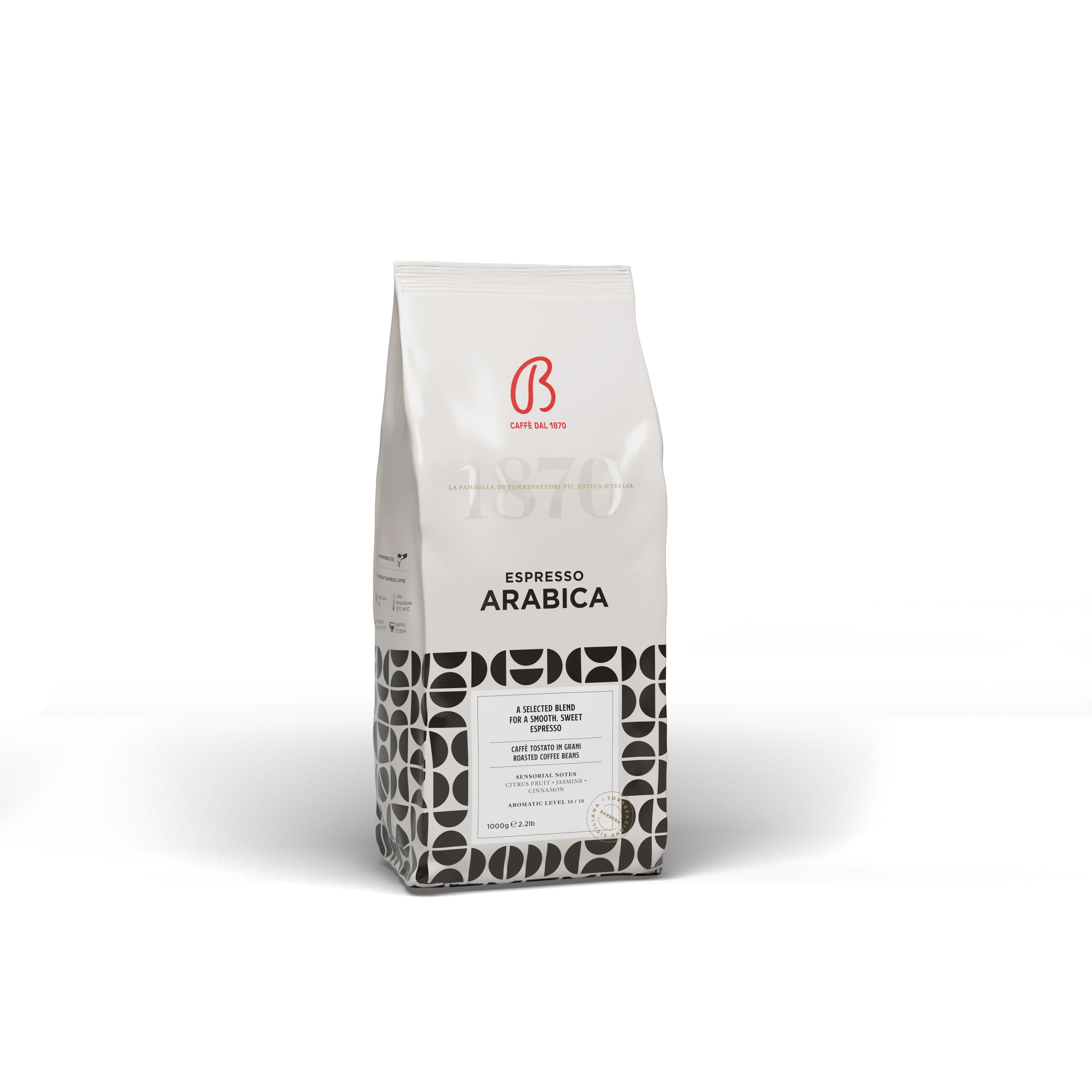 
Итальянская кофейная зерна для эспрессо 100% Arabica 1 кг 