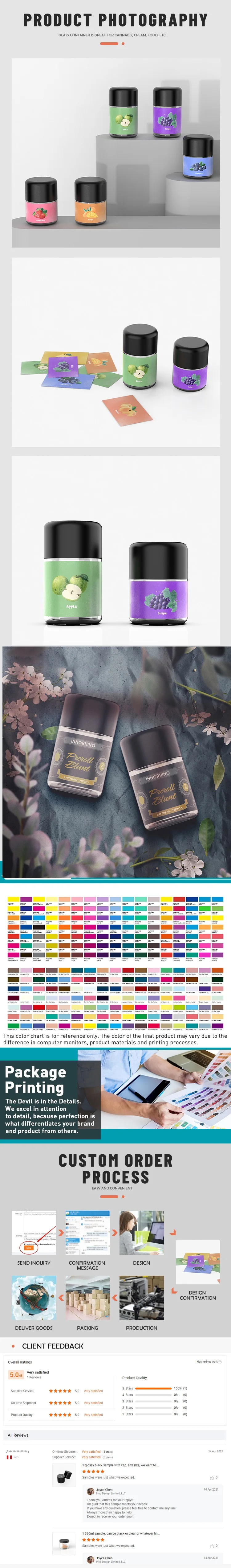 Colored Green Clear Candle Jars Glass Bottle Containers With Lids Box Custom Logos for Jam Honey Spread 1 2 4 5 6 8 10 12 13 Oz