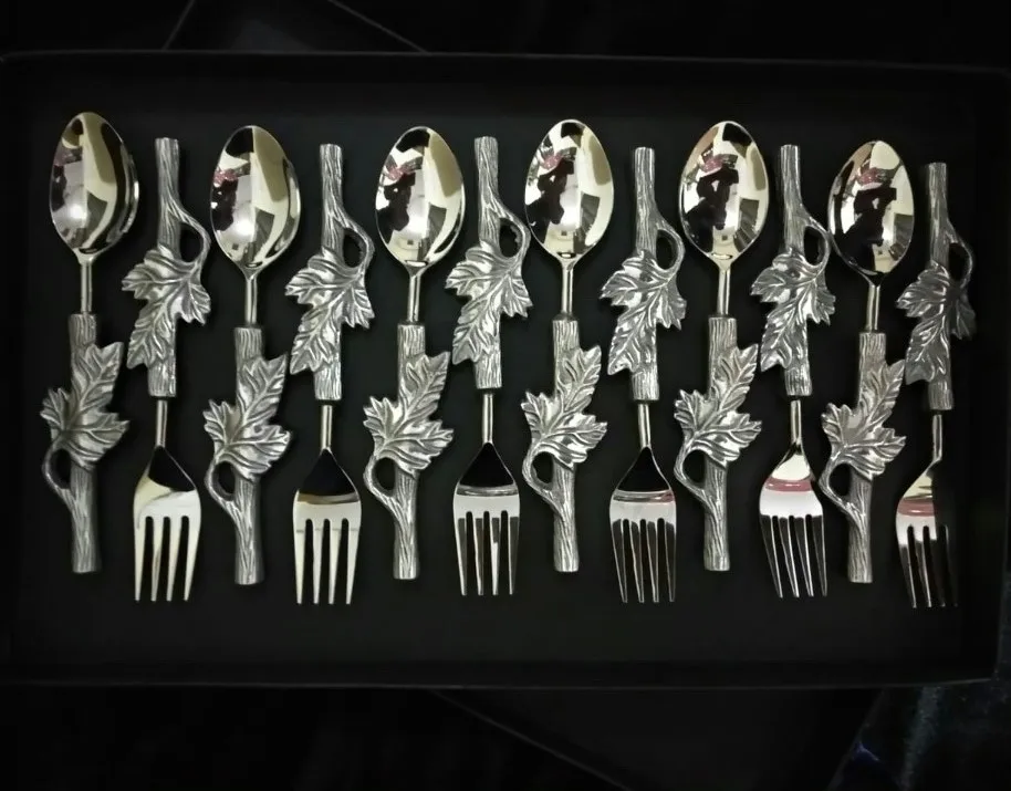 spoon set Hot selling Factory Price Restaurant flatware set spoons fork knife stainless steel gold cutlery
