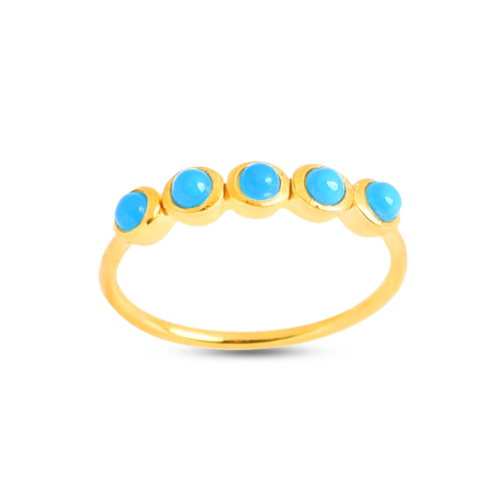 Кольцо с бирюзовым драгоценным камнем 18 карат позолоченное кольцо ручной работы от производителя низкая цена ювелирные изделия из стерлингового серебра