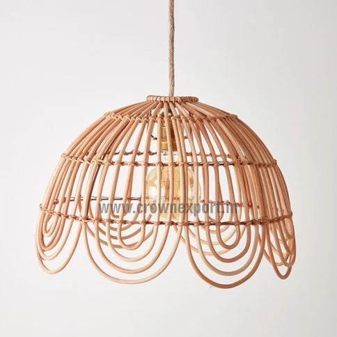 Designer Handmade Rattan Bamboo Woven Lampshade Hanging Pendant Light Lamp For Home Cafe Living Room At Best Market Price