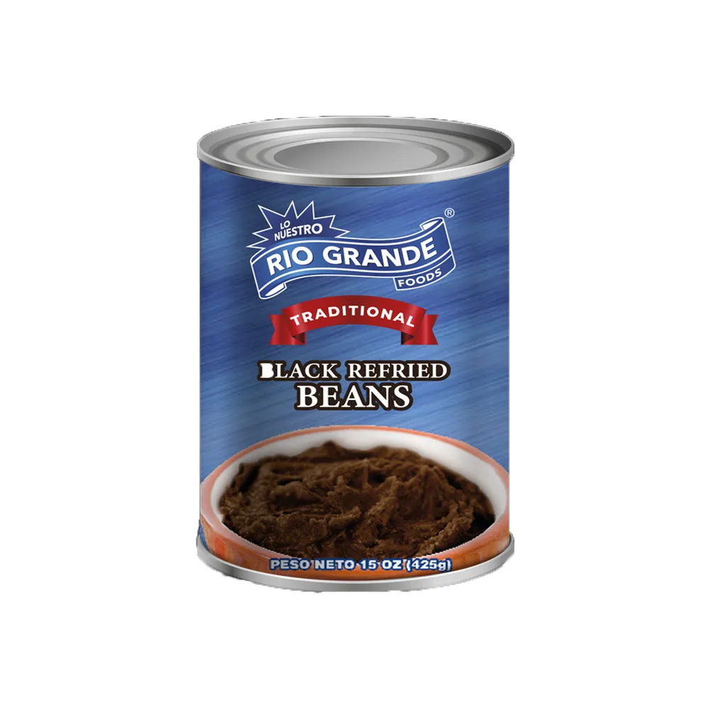 Rio Grande Black Refried Beans Canned Side Dish Latin Recipe Versatile Beans Packed with Fiber