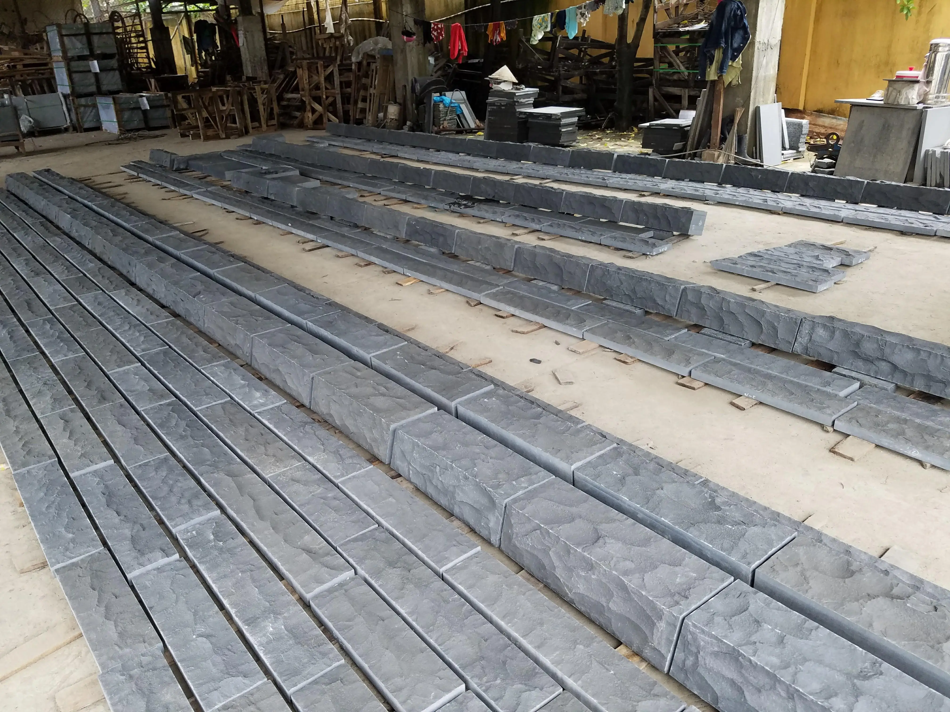 Ledger Panel White Black Tile Natural Paving Exterior Stone Decoration Wall Cladding Wholesale Limestone Marble Basalt Granite