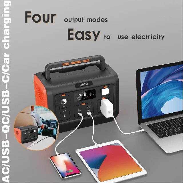  OEM Mini 300w generator portable power station 220v AC output lithium charging solar staion for camping