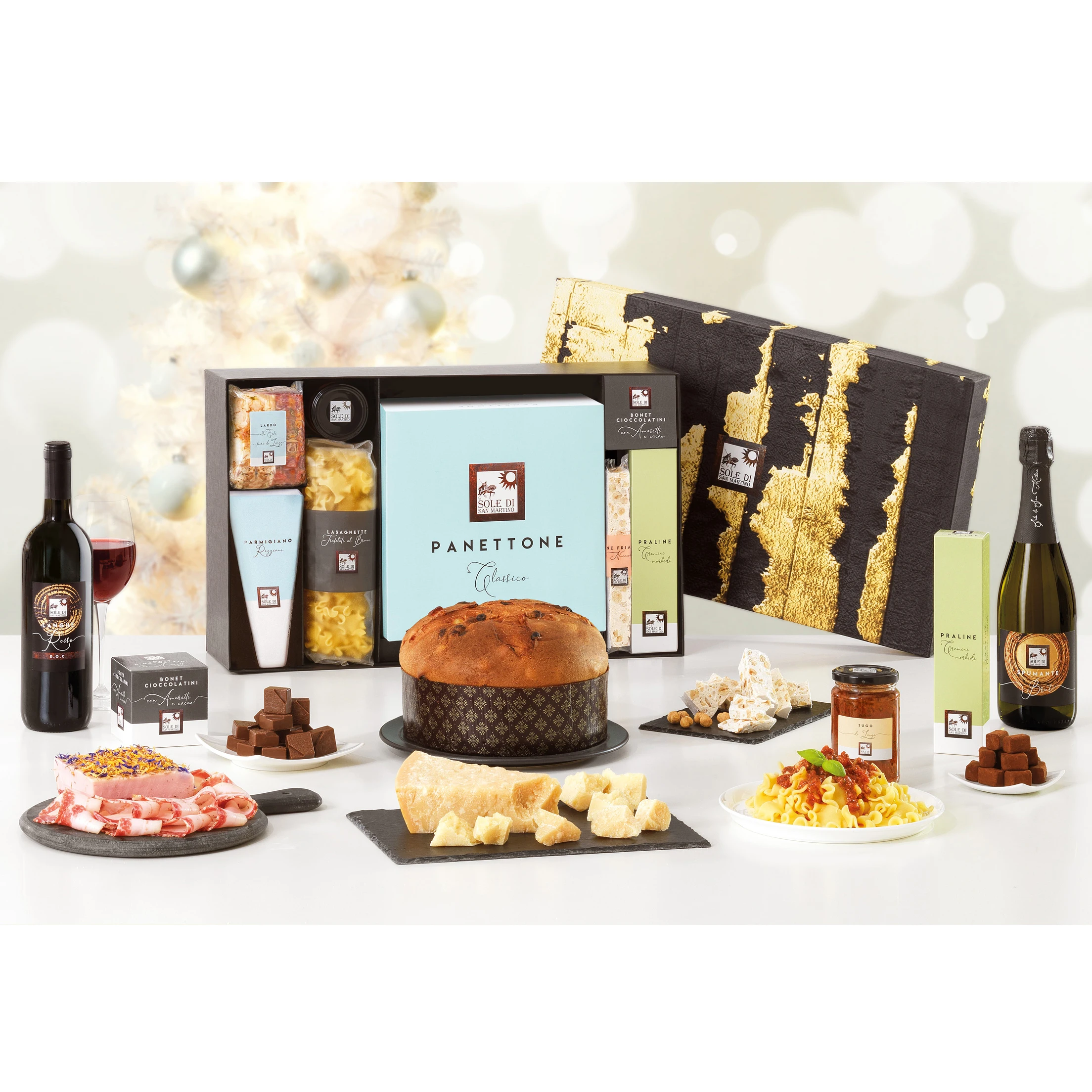 Food & beverage Italian PREMIUM Food & Wine bundle of products in giftbox KIT 12