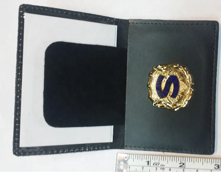 Leather Name Badge Holder Purse  Badge Holder Cases  Leather Badge Holder Wallet