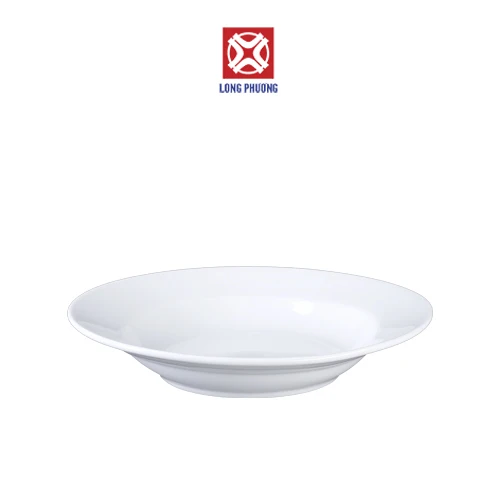 OEM Deep dish round dinner plates porcelain tableware for home high quality hotels and restaurants