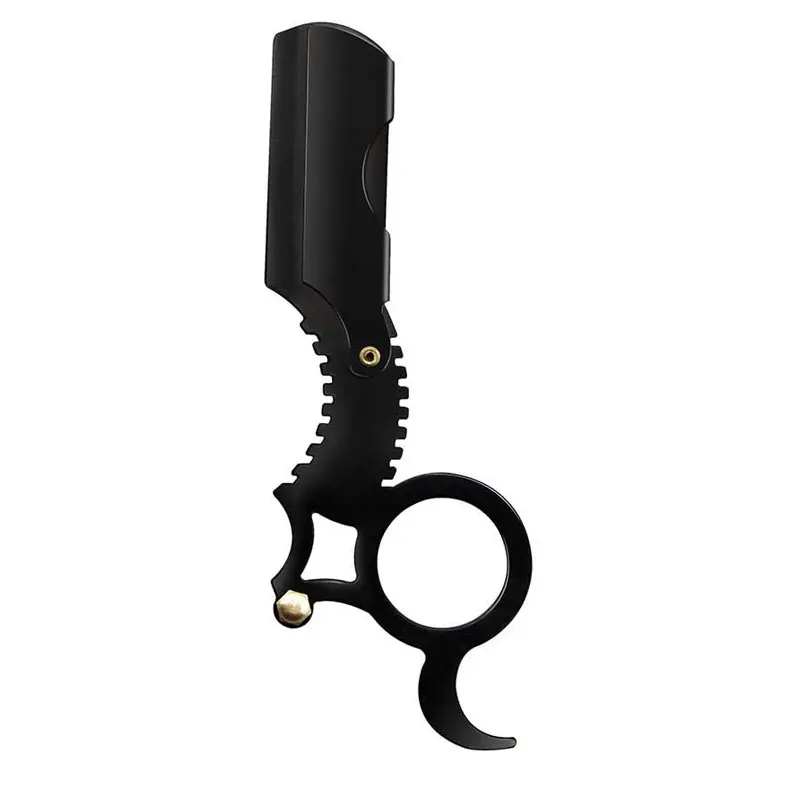 
 Профессиональные парикмахерские бритвы с ручкой, бритвы с черным покрытием для мужчин  