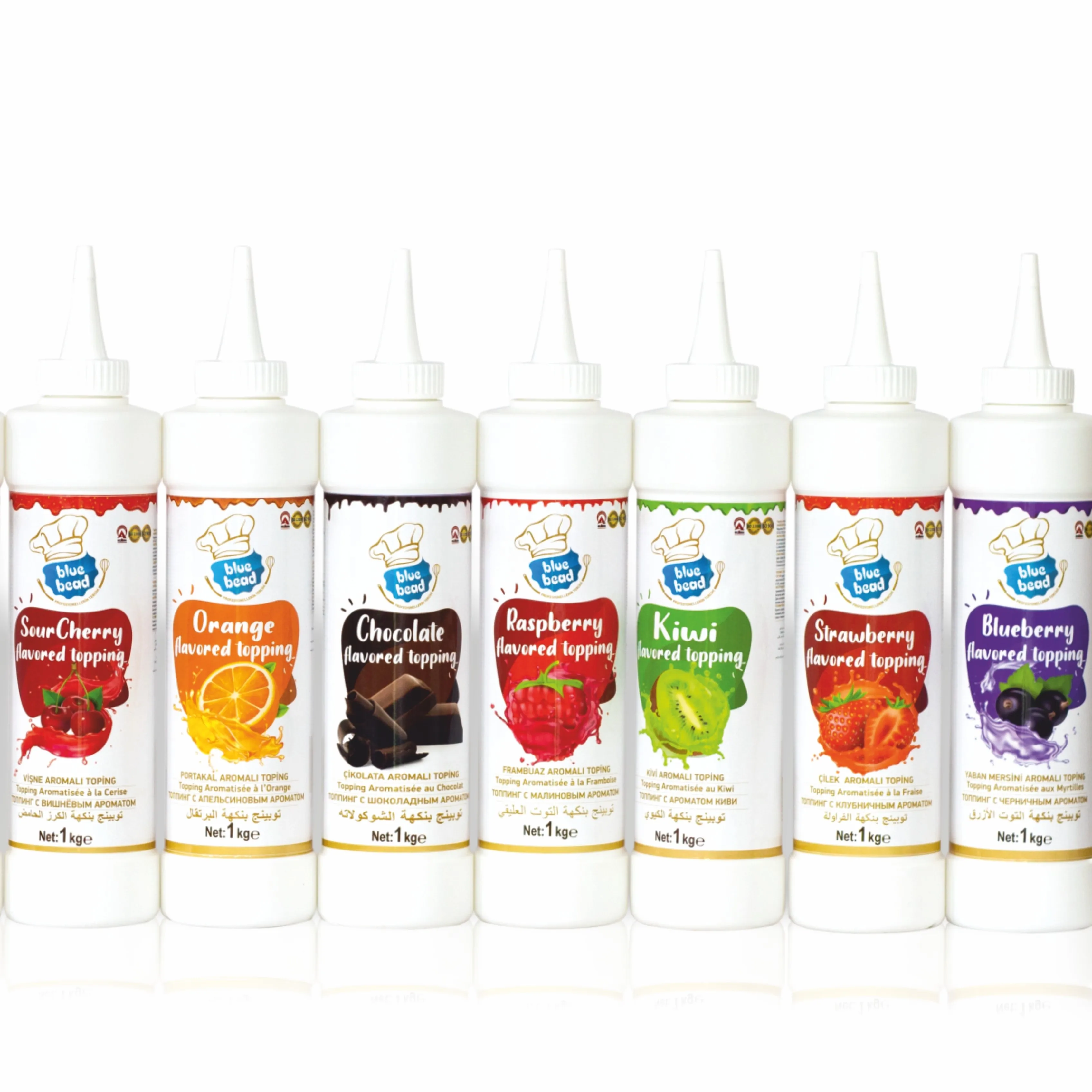 Edible Blue Bead Raspberry Flavored Topping Sauce For Cake Decoration