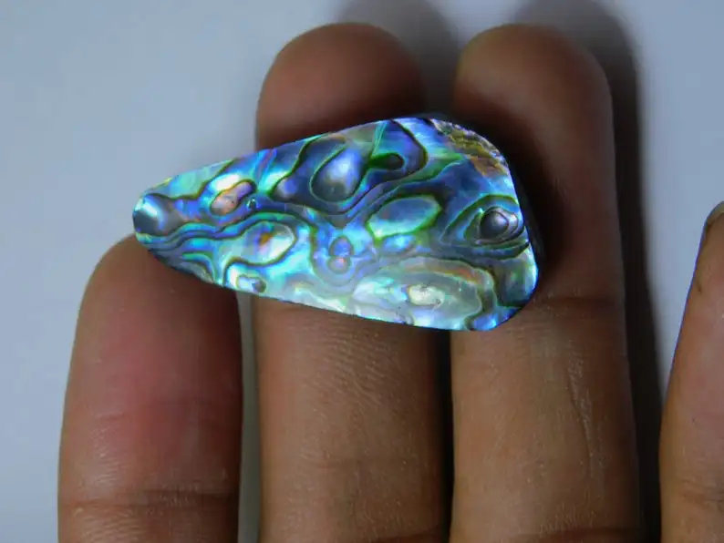 Hot Selling Smooth Pear Cut Large Loose Gemstone Abalone Shell Flat Back Cabochons For Making Jewelry Quartz Stone Bulk Sale OEM