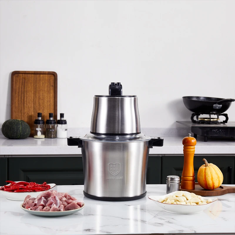 Электрическая мясорубка из нержавеющей стали Мясорубка с низким уровнем шума большой объем 10 л
