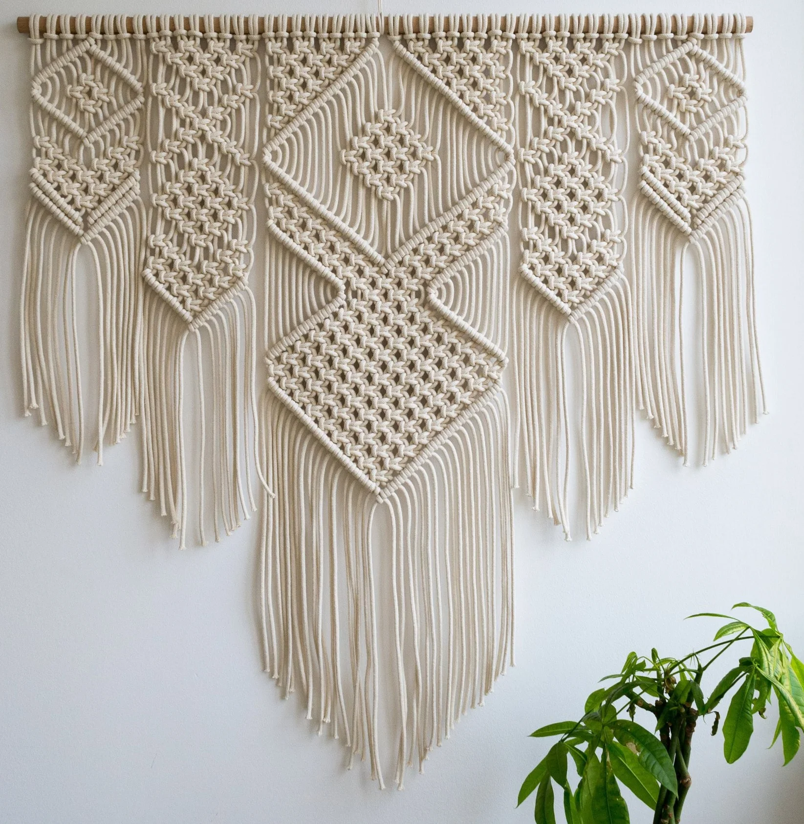 Buy Bohemian Handmade Macrame Wall Hanging Home Accessories made by 100% Cotton Macrame Cord From India
