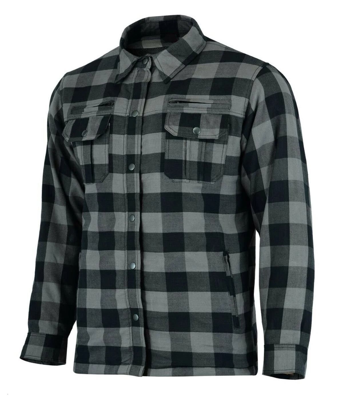 Casual Flannel Shirt For Men Check Plaid  Unisex Causal Shirt CE Armor Back Shoulder Elbow Protector
