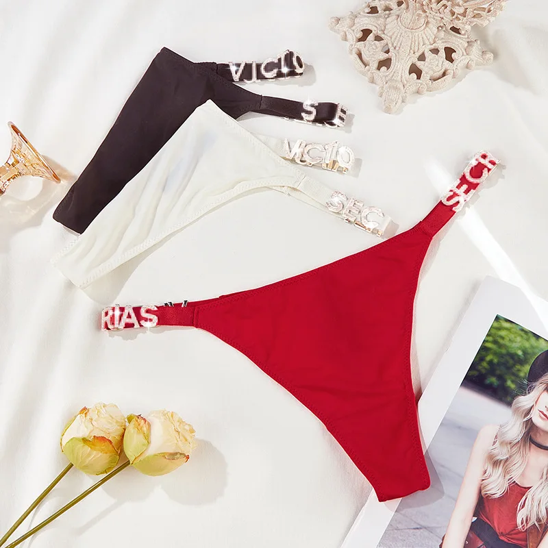 2022 Valentines Day Sexy Ladies Seamless Lace Rhinestones Secret Lingerie Thong Women Underwear Panties