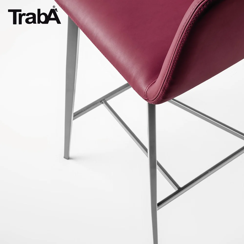 High Quality Stool metal conic frame upholstered shell