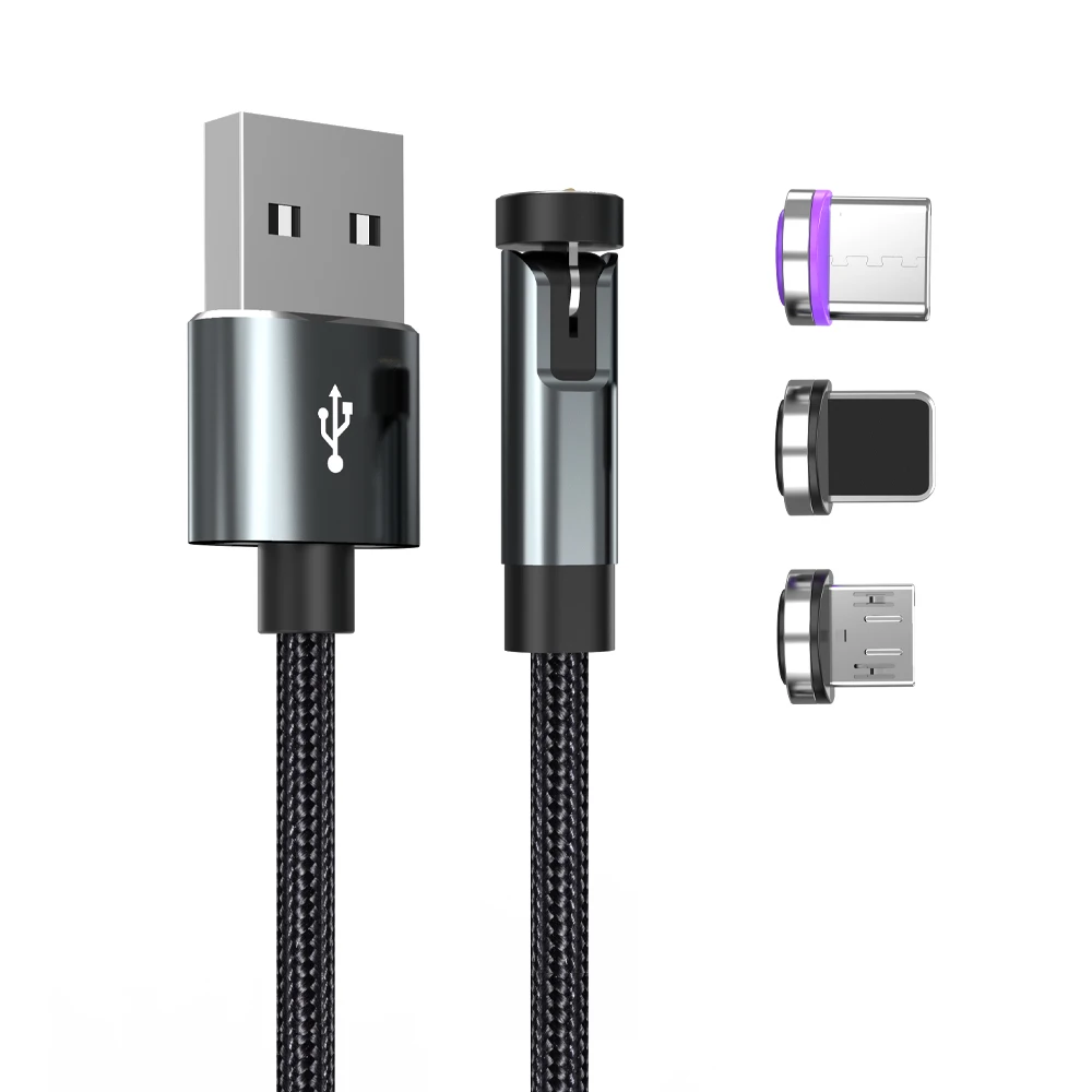 Fast Charging Mobile 3A Magnetic Usb Data Cable For Iphone 13 To Usb Cable 3 In 1 Usb Charging Data Cable