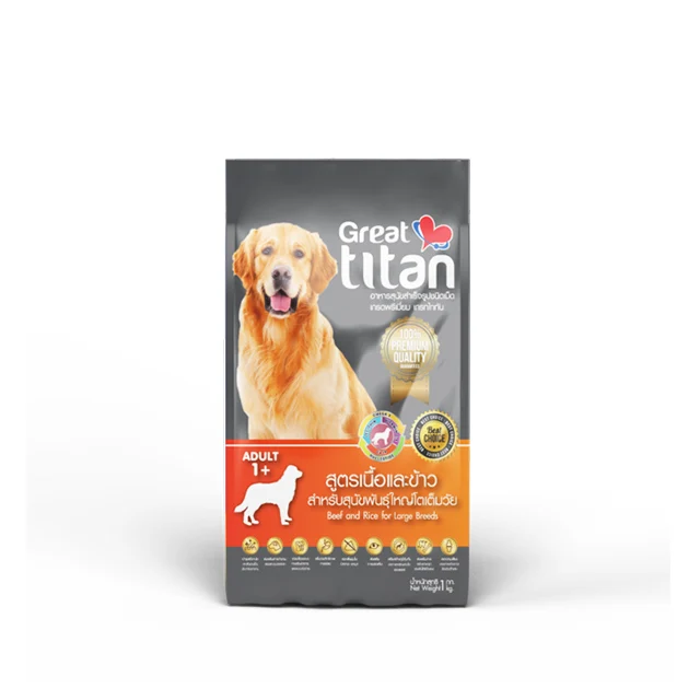 Great Titan Large breed, Dry dog food, Beef and rice