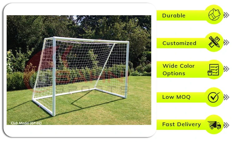 Ultra High Impact Material Heavy Duty 70 mm UPVC Pipe Construction Football Soccer Futsal UPVC Goal Post
