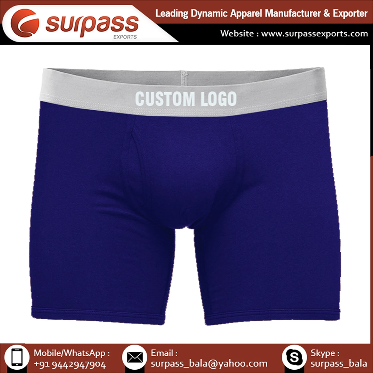 Мужские трусы-боксеры из органического хлопка с индивидуальным дизайном