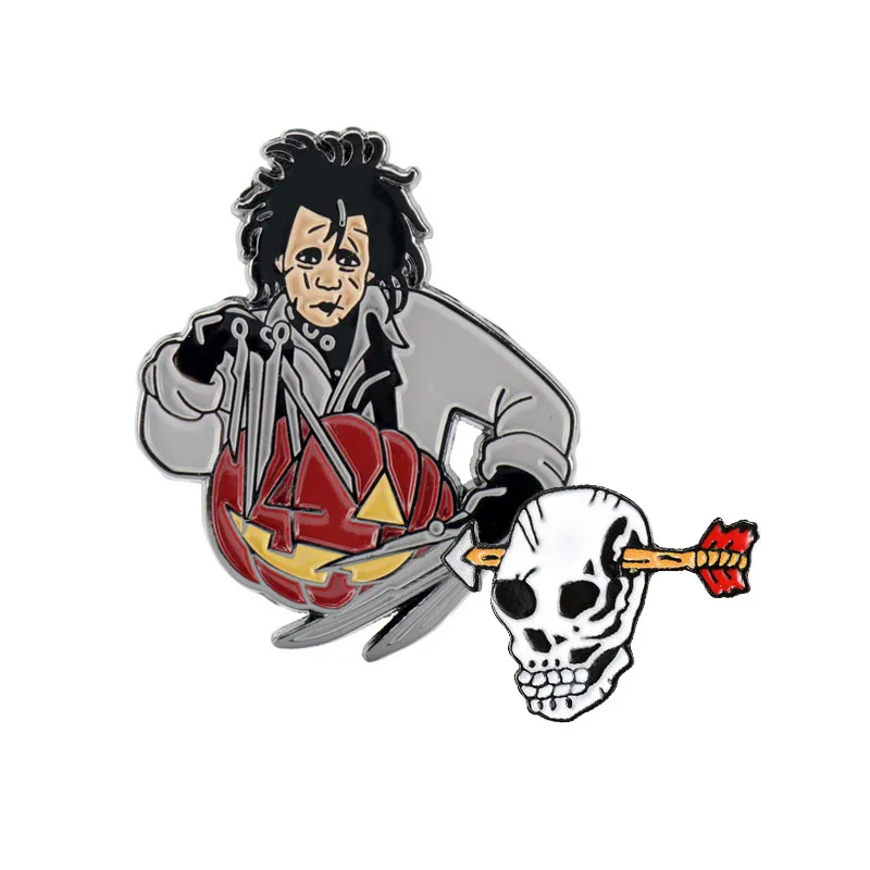 Halloween gifts custom made movie hard enamel horror lapel pin