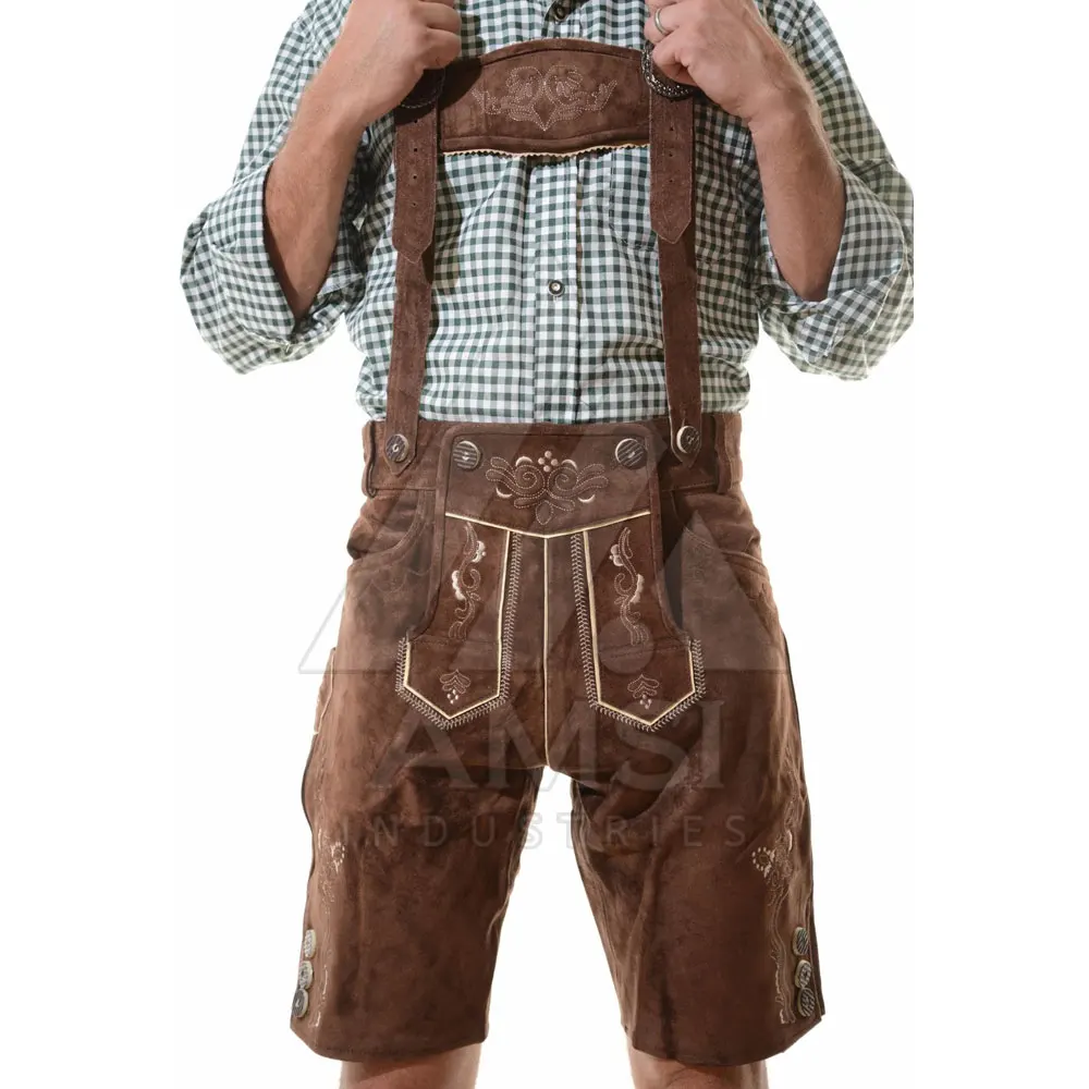 2022 New Arrival Men Lederhosen Shorts Solid Color Lederhosen Shorts