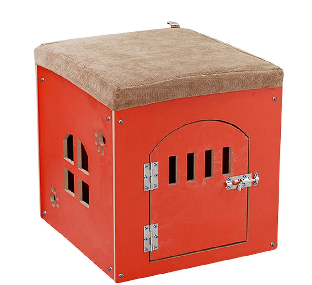 Простая домашняя мебель для домашних животных профессиональный дизайн домик кошек деревянная коробка