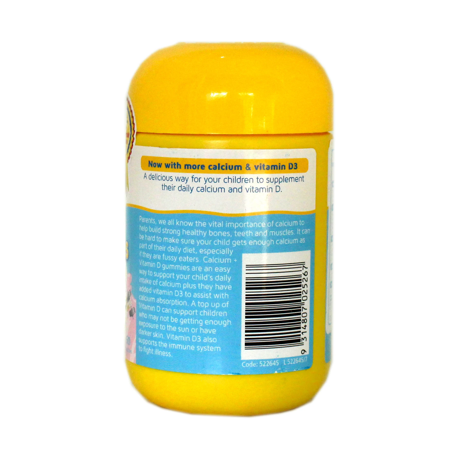 
Vita gummies Calcium D - Bottle of 60 tablets - Calcium and Vitamin D supplement candy for children 