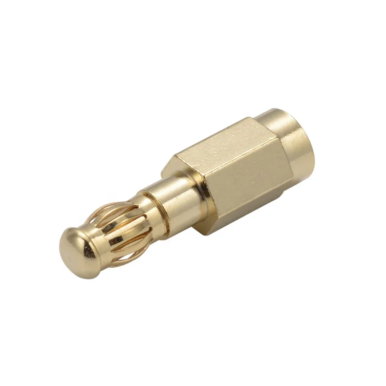 Custom 2.5mm 3.5mm 4mm gold bullet connector banana plug threaded type for PCB lithium battery pack