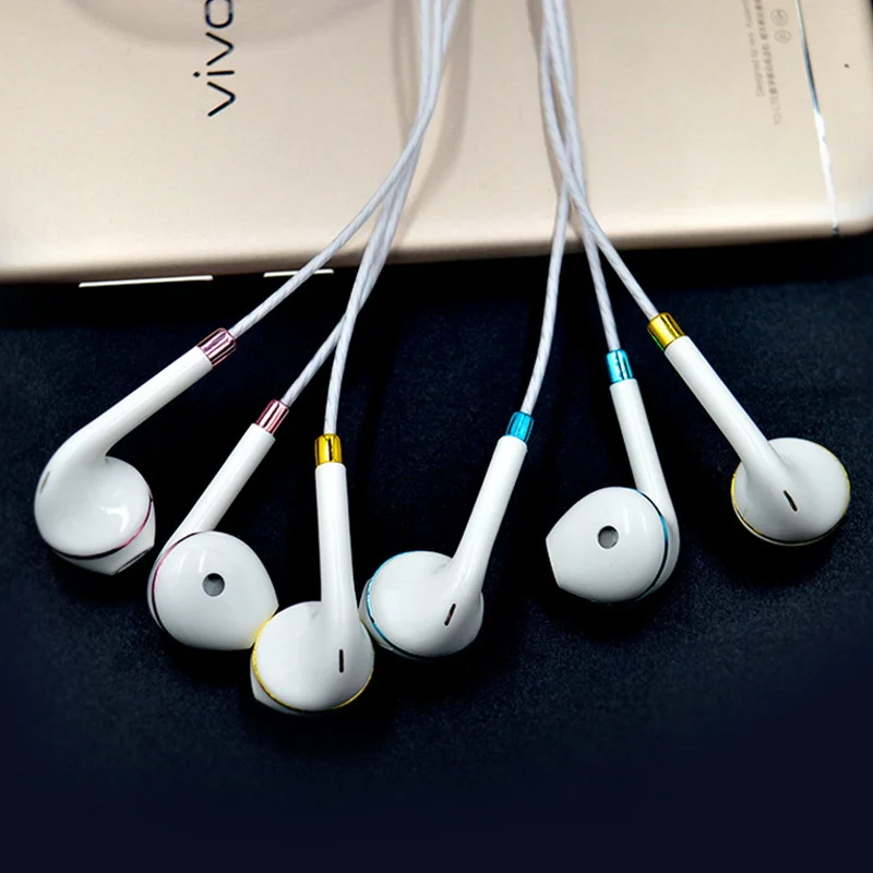 Earphone wholesale Wired Super Bass 3.5mm Colorful Headset Earbud with Microphone Hands Free for mobile phone