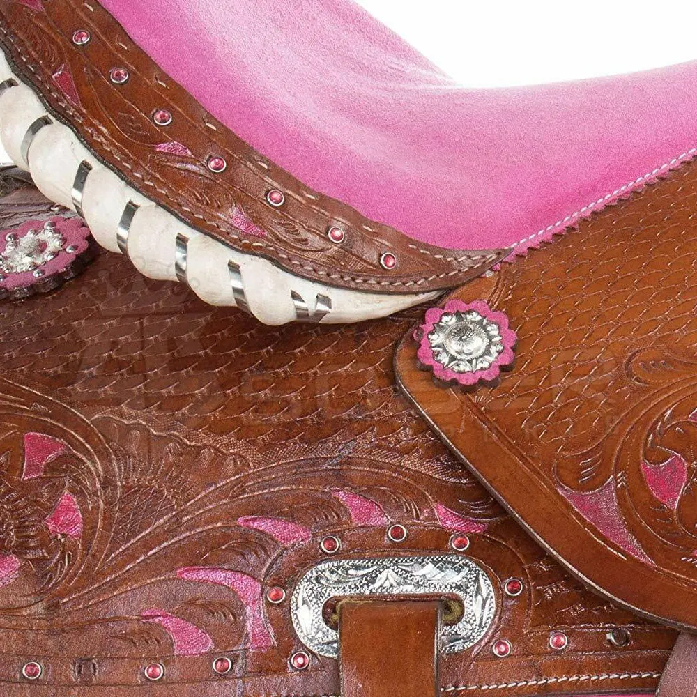 American Leather Saddle Western English Horse Saddle Real Leather Horse Riding Products