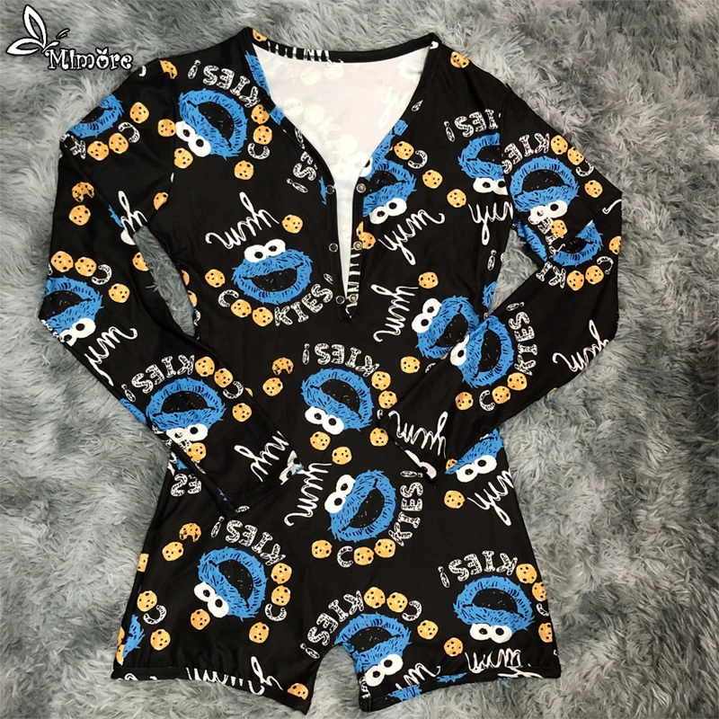 
Summer Sexy Onesie For Adults cookie monster Long Sleeve onesie 