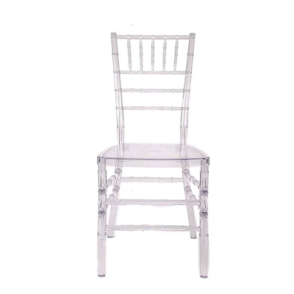 Durable Acrylic Wedding Transparent Chair Event Crystal Stacking Banquet Chair Clear Resin Chiavari Chair
