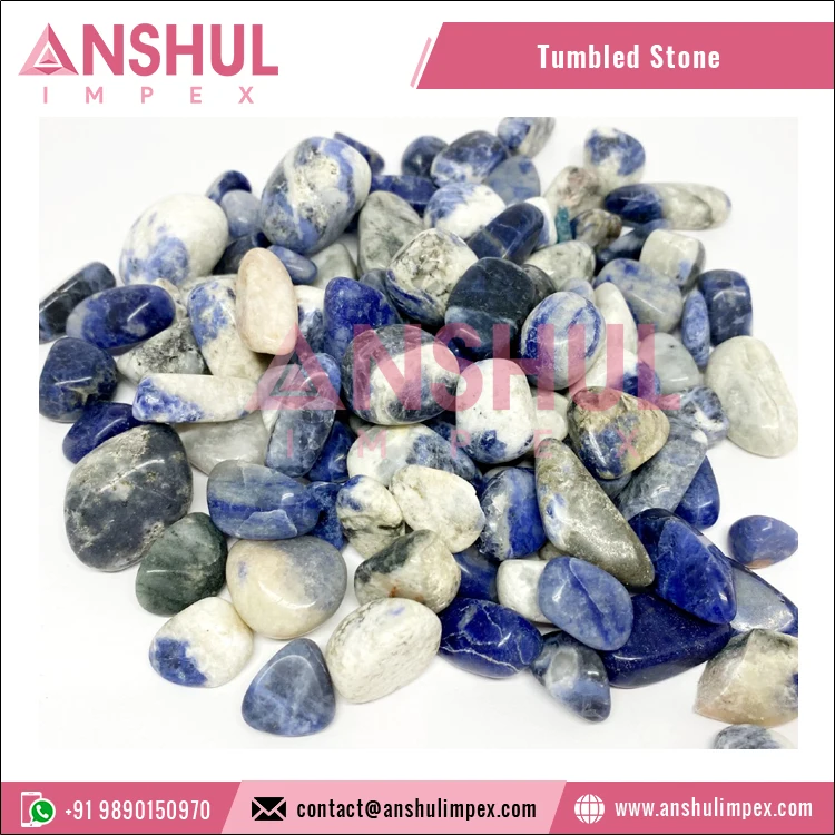 Direct Factory Sale Multiple Usage Crystal Stone Healing Sodalite A Tumbled Stones for Sale